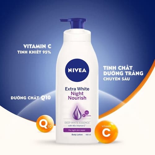 Kem dưỡng trắng da ban đêm Nivea Night White Firming Body Lotion